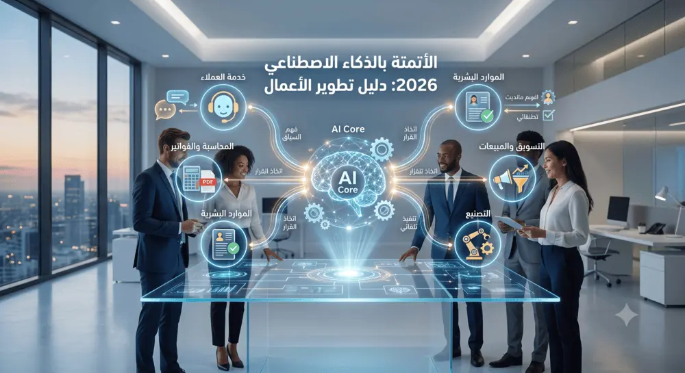 الأتمتة بالذكاء الاصطناعي: كل ما تحتاج معرفته لتطوير أعمالك في 2026